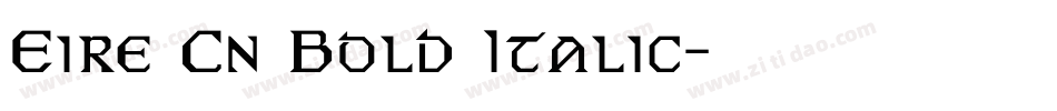 Eire Cn Bold Italic字体转换